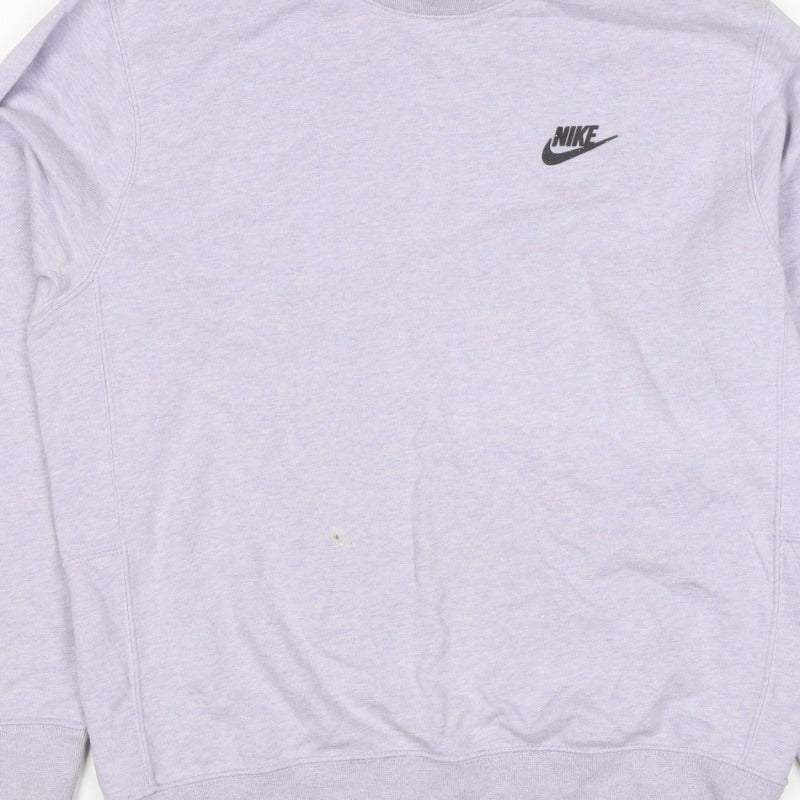 Nike Women’s Purple S Logo Crew Neck Raglan Sweatshirt