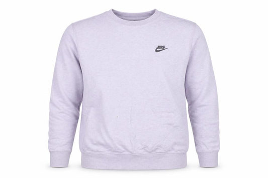 Front view of Nike Women’s Purple S Logo Crew Neck Raglan Sweatshirt