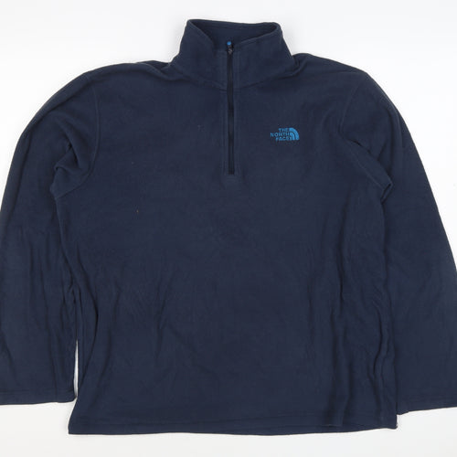 The North Face Men's Blue L 1/4 Zip Fleece Pullover Sweatshirt