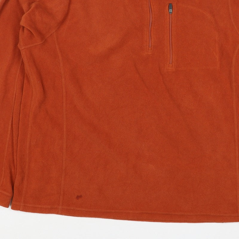 L.L.Bean Men’s Orange L 1/4 Zip Fleece Pullover Sweatshirt