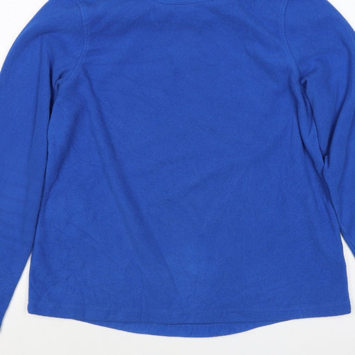 Lands' End Men’s Blue M Fleece Pullover High Neck Sweatshirt