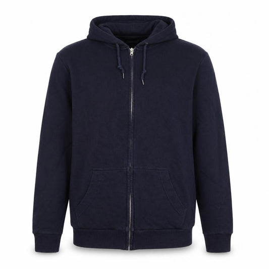 C&A Men’s Blue XL Full Zip Hooded Fleece Hoodie Pockets