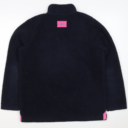 Joules Women’s Navy Size 12 Henley Teddy Fleece Sweatshirt