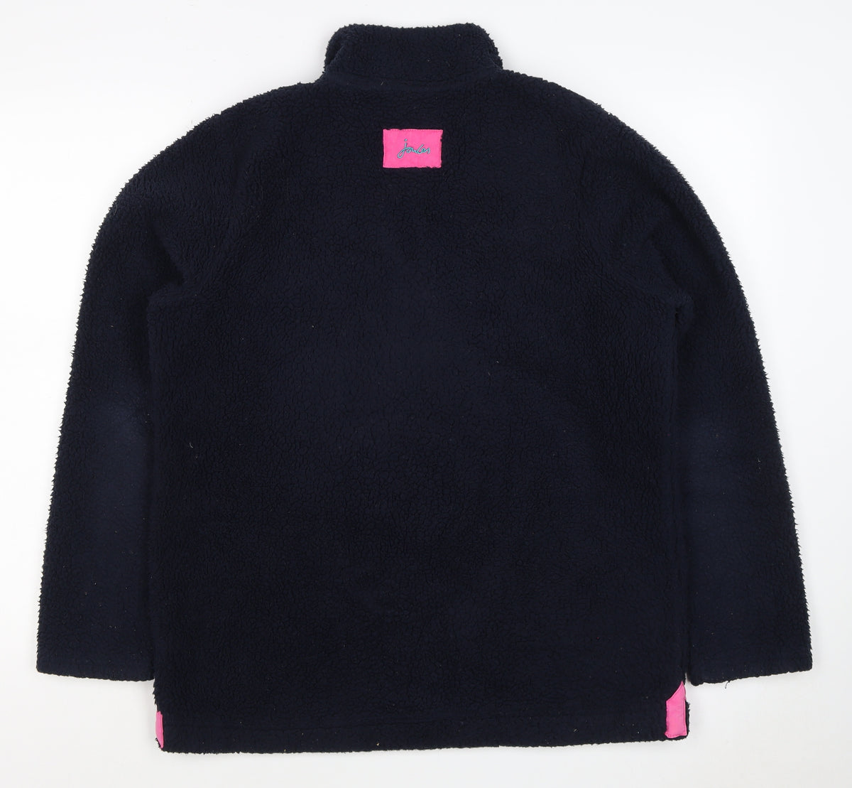 Joules Women’s Navy Size 12 Henley Teddy Fleece Sweatshirt