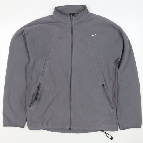 Nike Men's Grey L Therma-FIT Fleece Full Zip Thermal Jacket