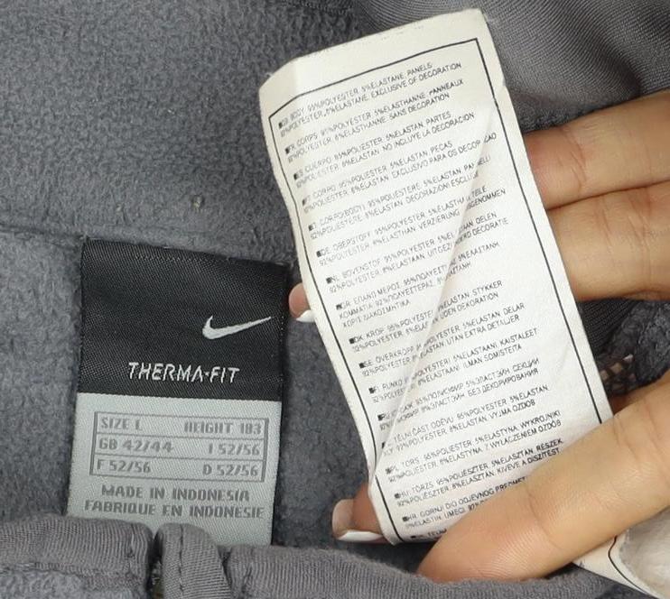 Nike Men's Grey L Therma-FIT Fleece Full Zip Thermal Jacket