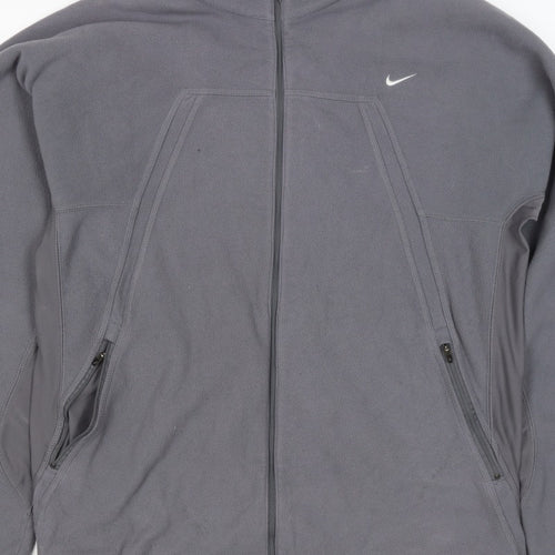 Nike Men's Grey L Therma-FIT Fleece Full Zip Thermal Jacket