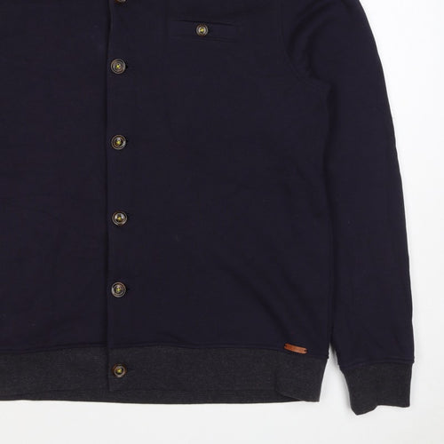 Ted Baker Men’s Blue XL Shawl Collar Button Knit Jacket