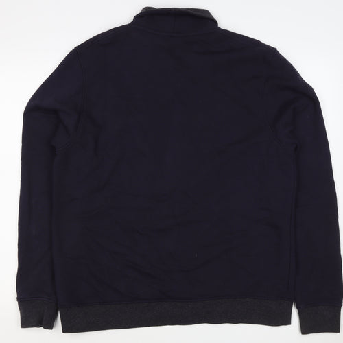 Ted Baker Men’s Blue XL Shawl Collar Button Knit Jacket