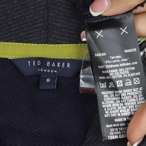 Ted Baker Men’s Blue XL Shawl Collar Button Knit Jacket