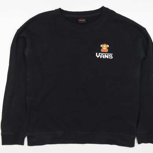 Vans Nintendo Men's Black M Mario Game Over Graphic Print Sweatshirt