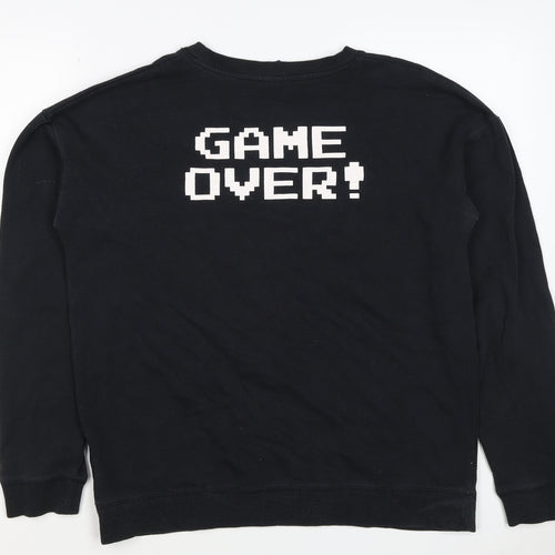 Vans Nintendo Men's Black M Mario Game Over Graphic Print Sweatshirt