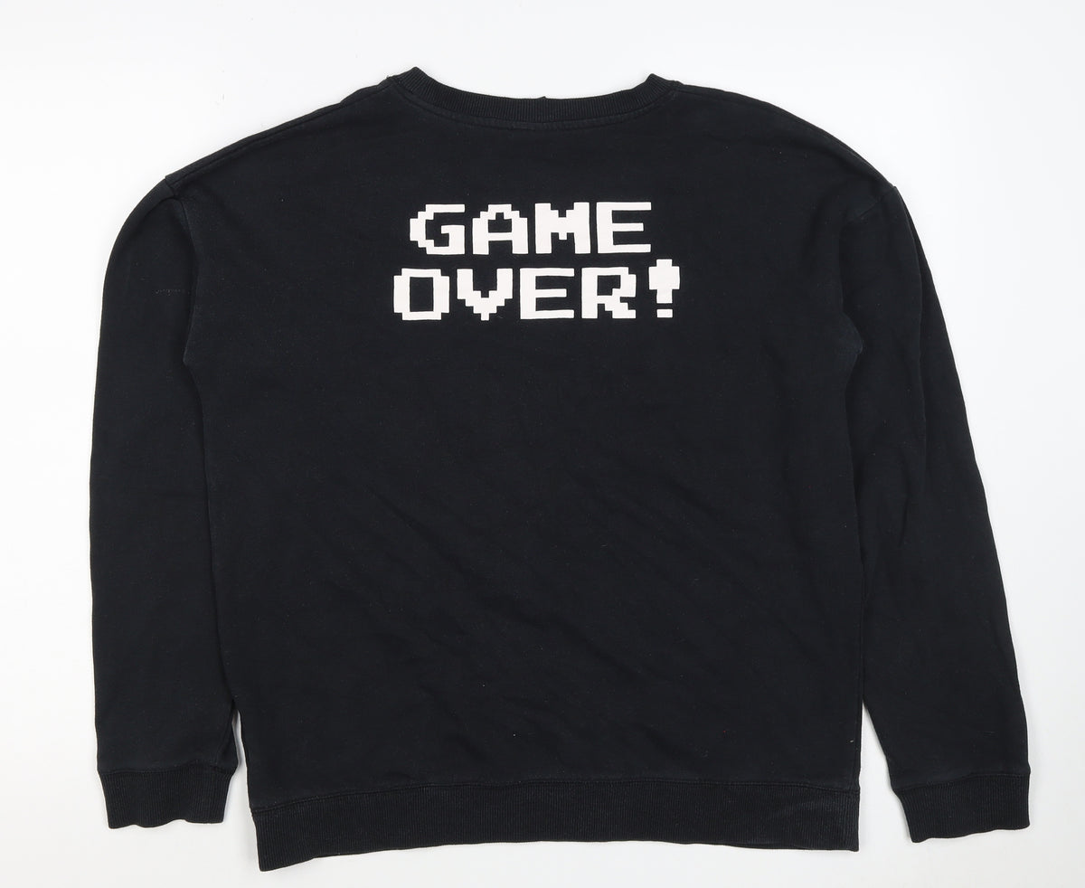 Vans Nintendo Men's Black M Mario Game Over Graphic Print Sweatshirt