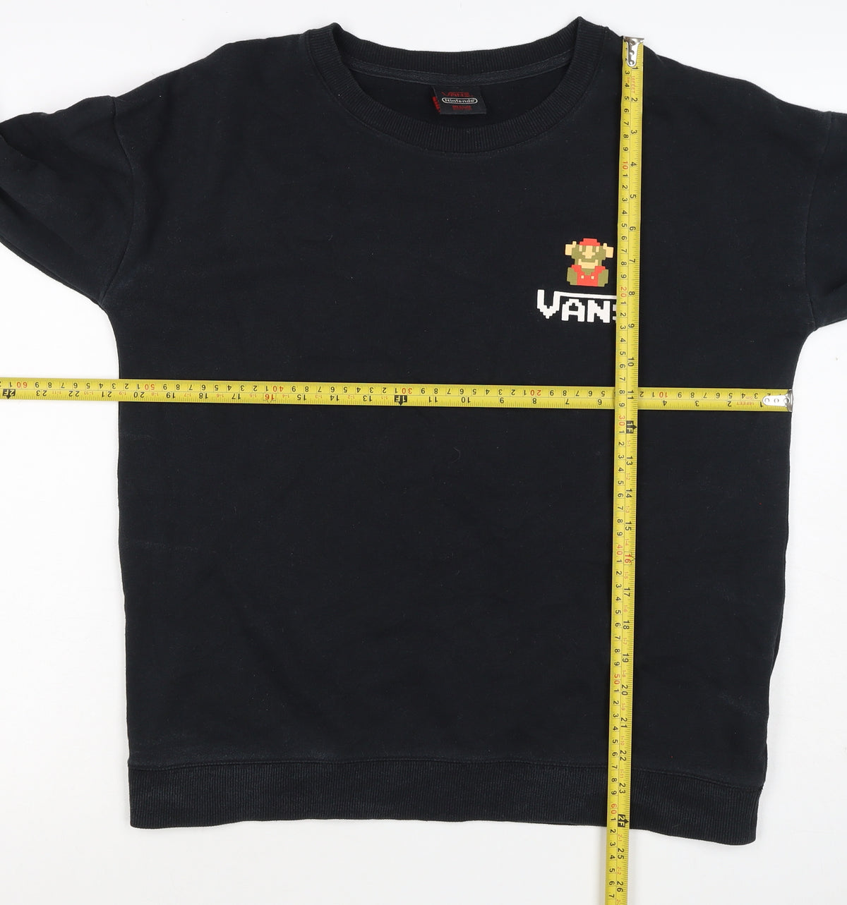 Vans Nintendo Men's Black M Mario Game Over Graphic Print Sweatshirt