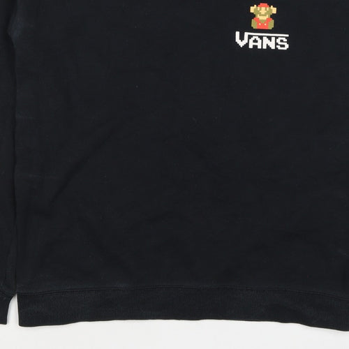 Vans Nintendo Men's Black M Mario Game Over Graphic Print Sweatshirt