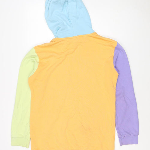 Adidas Men Multicoloured M Pullover Hoodie Logo Graphic Print Fleece