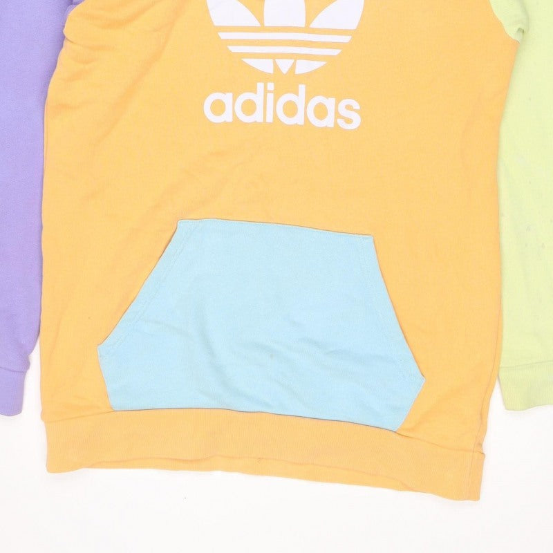 Adidas Men Multicoloured M Pullover Hoodie Logo Graphic Print Fleece