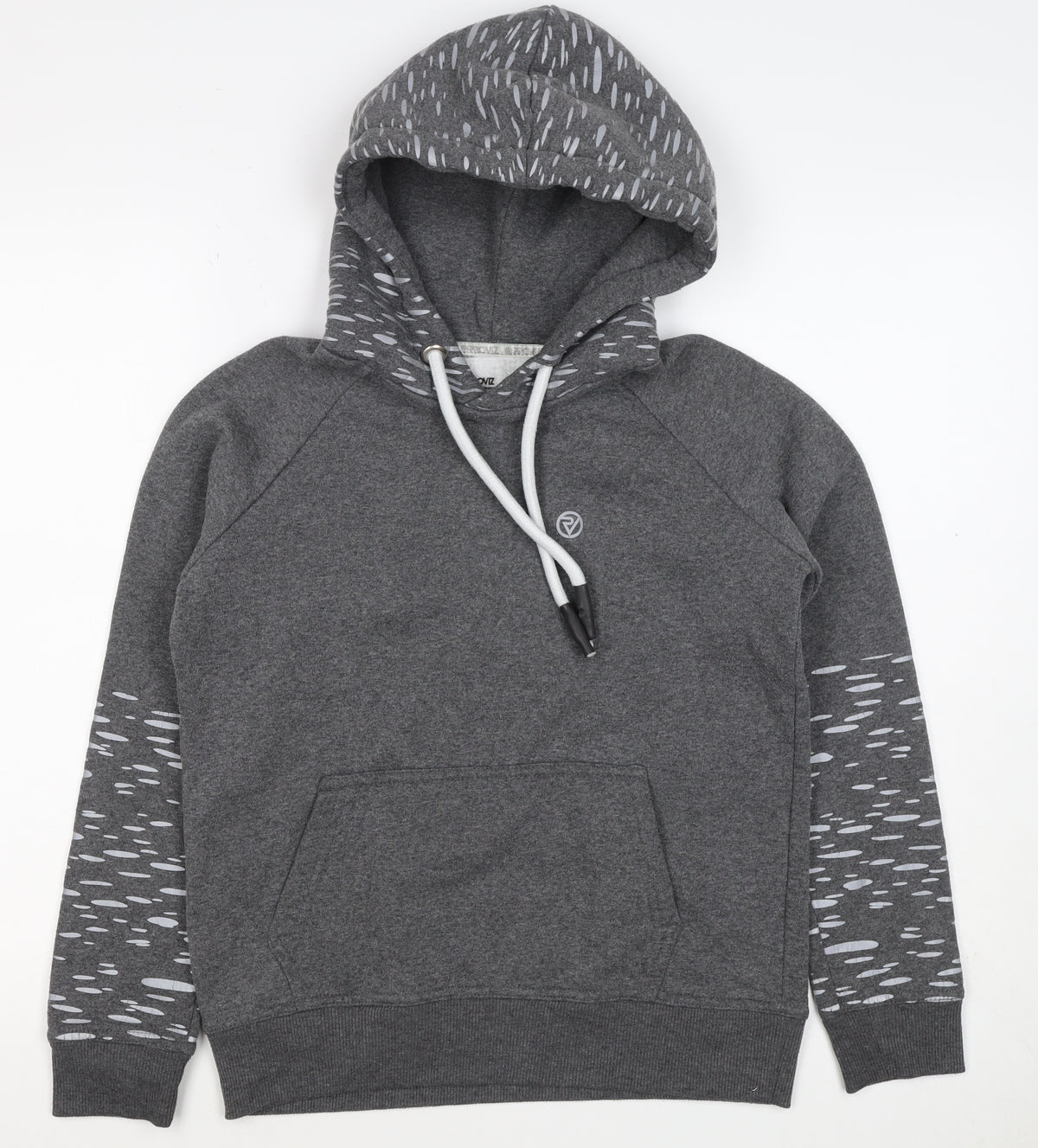 Proviz Women’s Grey Reflective Hooded Pullover Sweatshirt UK 12