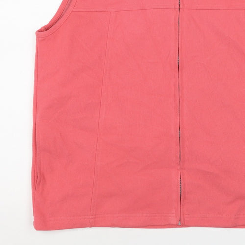 Stilo Women's Pink L Sleeveless Full Zip Polyester Waistcoat
