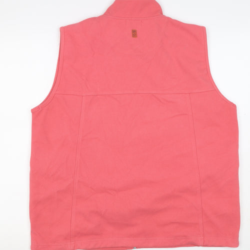 Stilo Women's Pink L Sleeveless Full Zip Polyester Waistcoat
