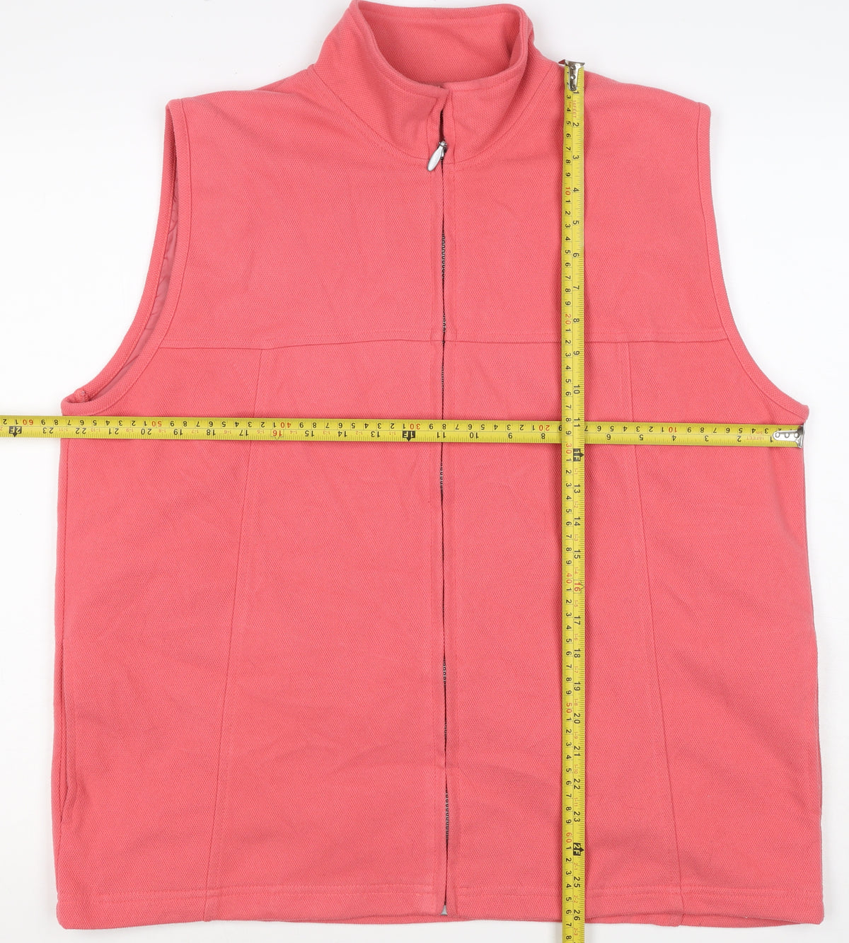 Stilo Women's Pink L Sleeveless Full Zip Polyester Waistcoat