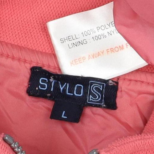 Stilo Women's Pink L Sleeveless Full Zip Polyester Waistcoat