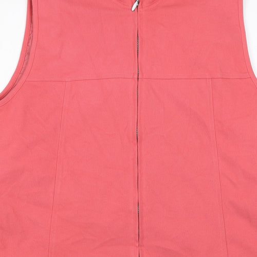 Stilo Women's Pink L Sleeveless Full Zip Polyester Waistcoat