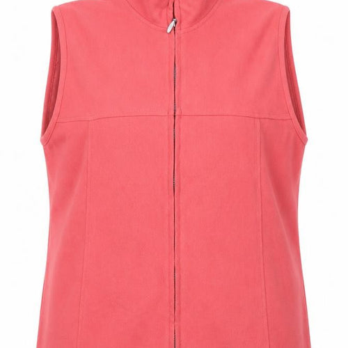 Stilo Women's Pink L Sleeveless Full Zip Polyester Waistcoat