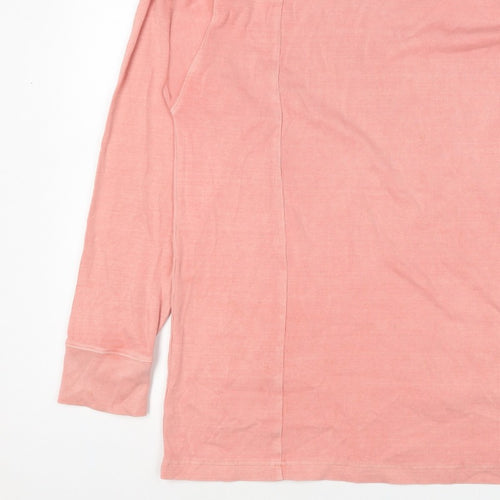 Reebok Men’s Pink M Ribbed Crew Neck Lightweight Pullover Sweatshirt