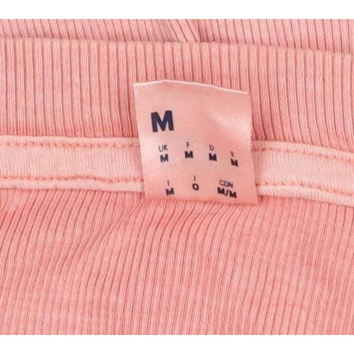 Reebok Men’s Pink M Ribbed Crew Neck Lightweight Pullover Sweatshirt