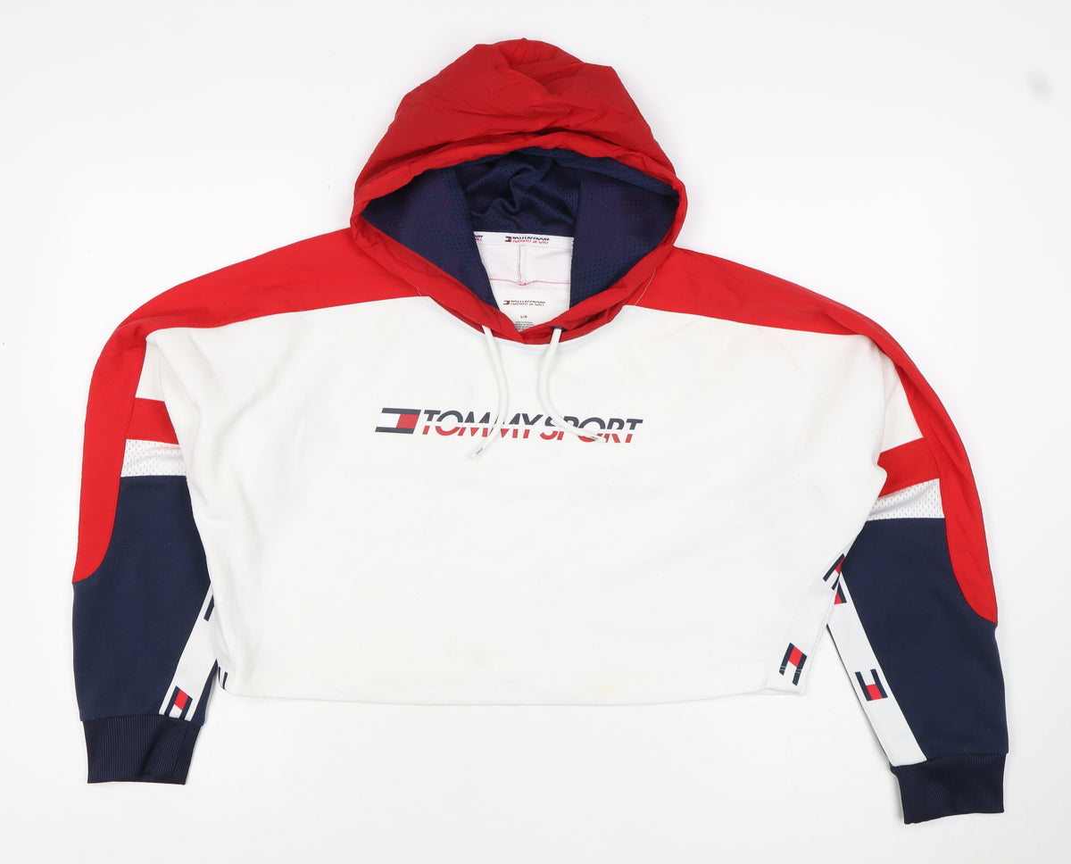 Tommy Sport Women’s Multicolour L Logo Colourblock Pullover Hoodie