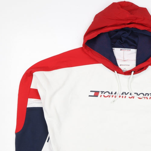 Tommy Sport Women’s Multicolour L Logo Colourblock Pullover Hoodie