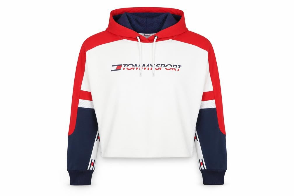 Tommy Sport Women’s Multicolour L Logo Colourblock Pullover Hoodie