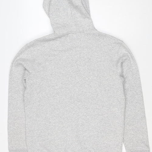 Peace Love World Men Grey S Pullover Hoodie Graphic Logo Pocket