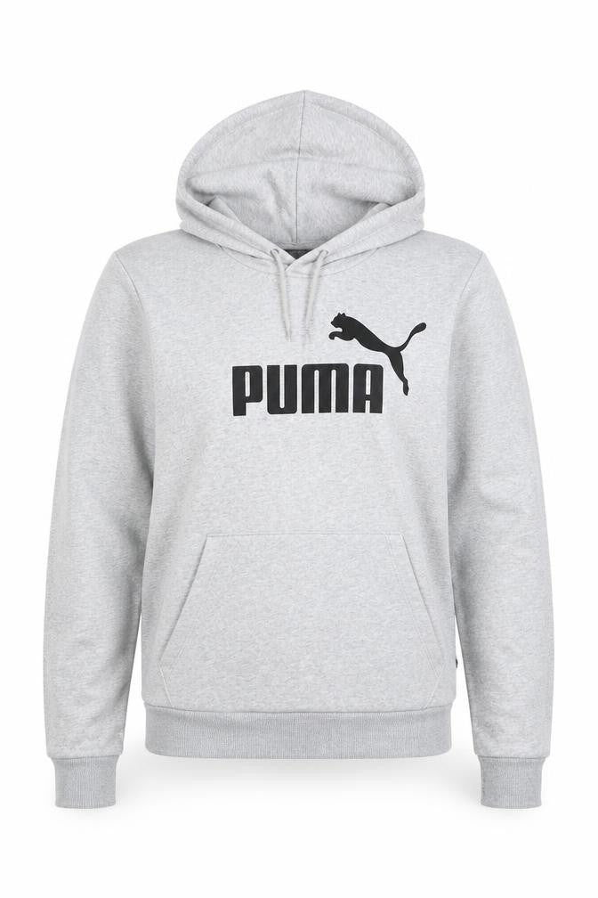 Puma Women’s Grey UK 10 Logo Pullover Hoodie Hooded Fleece