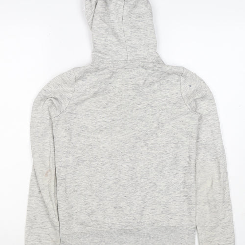 Hollister Men’s Grey XS Full Zip Hooded Logo Fleece Hoodie