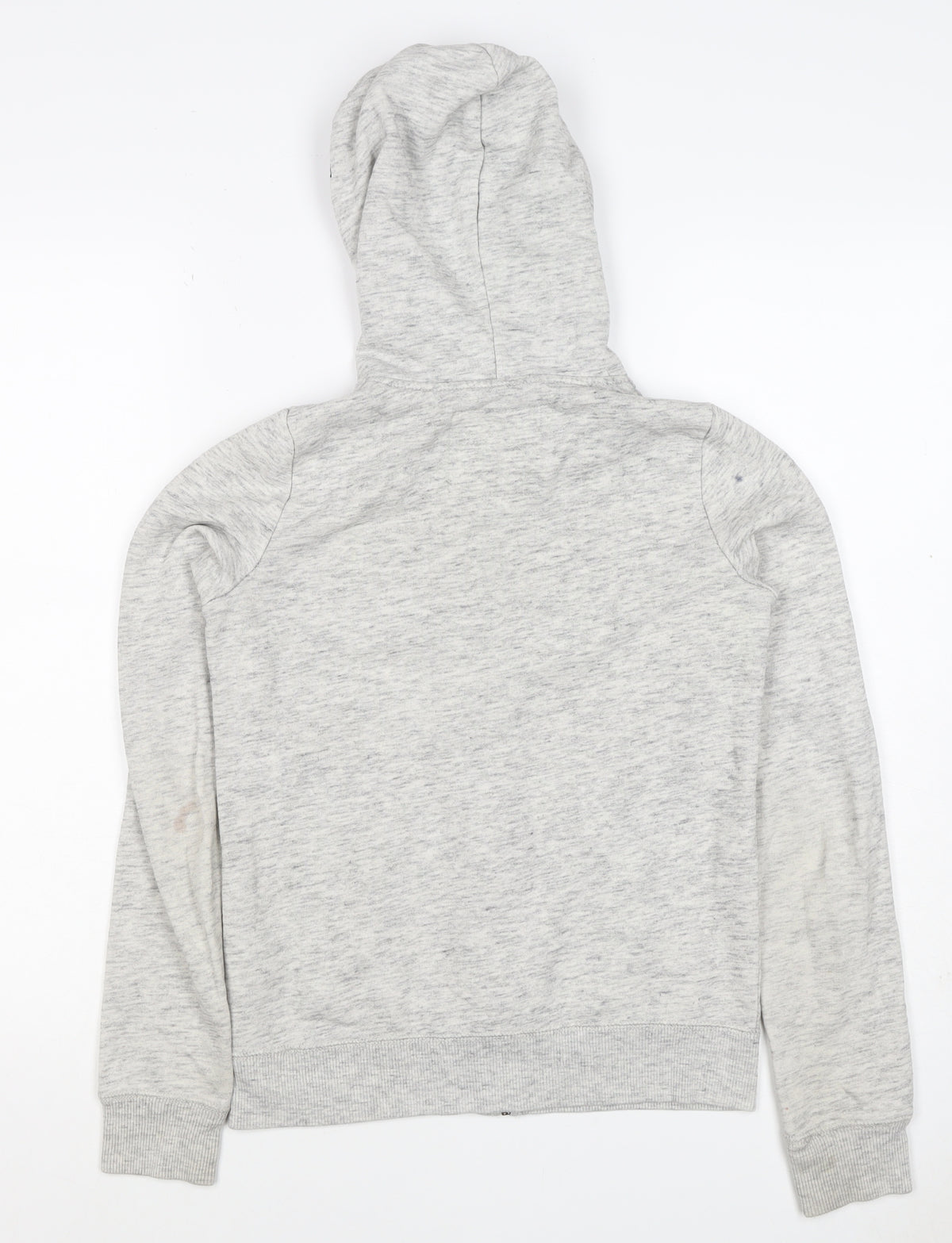 Hollister Men’s Grey XS Full Zip Hooded Logo Fleece Hoodie