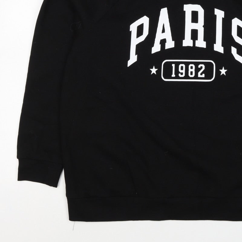 Next SP Women’s Black UK 20 Paris 1982 Graphic Pullover Sweatshirt