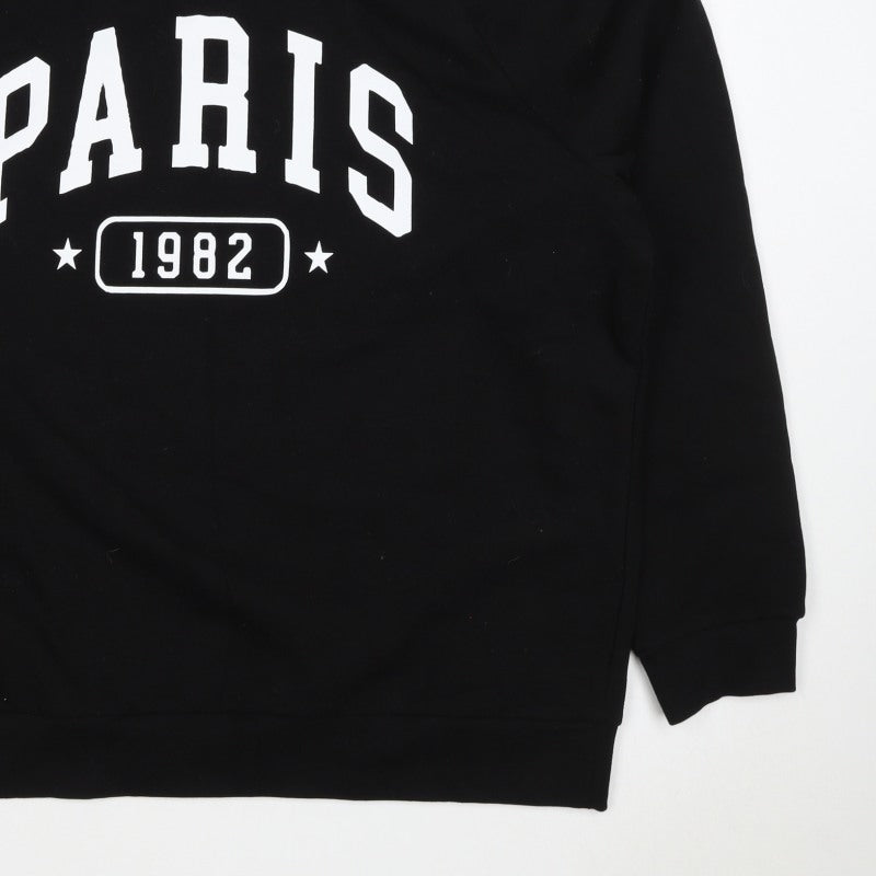 Next SP Women’s Black UK 20 Paris 1982 Graphic Pullover Sweatshirt