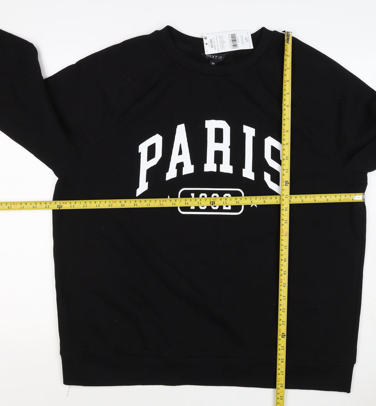 Next SP Women’s Black UK 20 Paris 1982 Graphic Pullover Sweatshirt