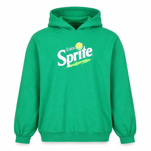 H&M Women Green UK 10 S Sprite Logo Hooded Pullover Sweatshirt