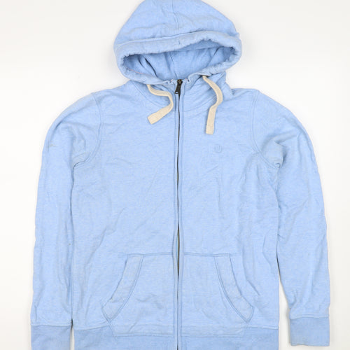 Fat Face Women Blue UK 10 Full Zip Hooded Cotton Blend Hoodie