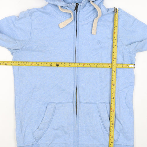 Fat Face Women Blue UK 10 Full Zip Hooded Cotton Blend Hoodie