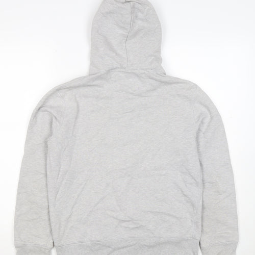 Levi's Men Grey Small Full Zip Hooded Cotton Blend Hoodie