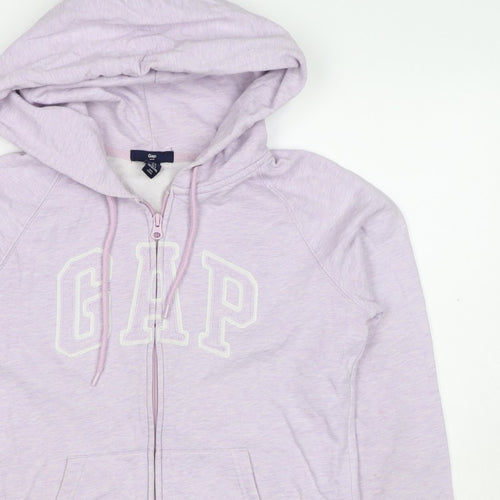 Gap Women’s Pink S Full Zip Logo Hooded Fleece Hoodie