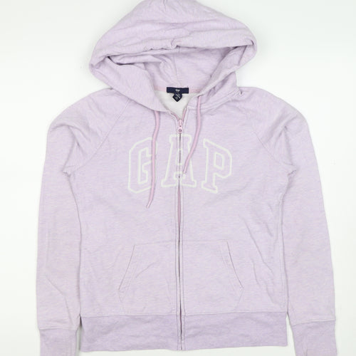 Gap Women’s Pink S Full Zip Logo Hooded Fleece Hoodie