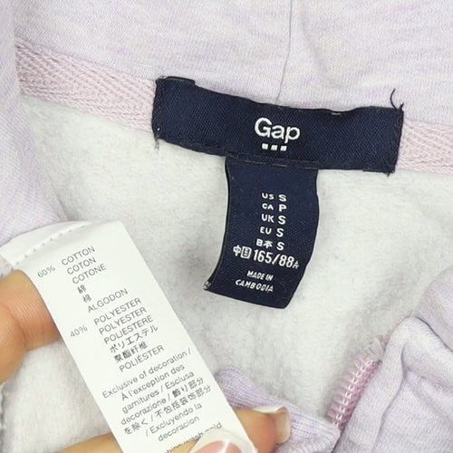Gap Women’s Pink S Full Zip Logo Hooded Fleece Hoodie