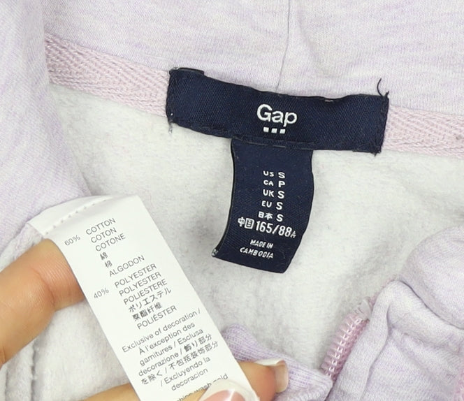 Gap Women’s Pink S Full Zip Logo Hooded Fleece Hoodie