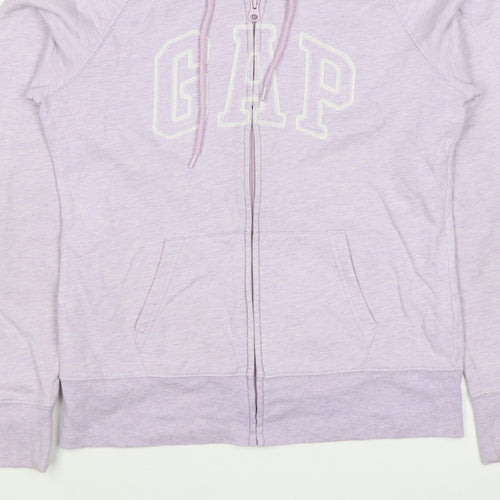 Gap Women’s Pink S Full Zip Logo Hooded Fleece Hoodie