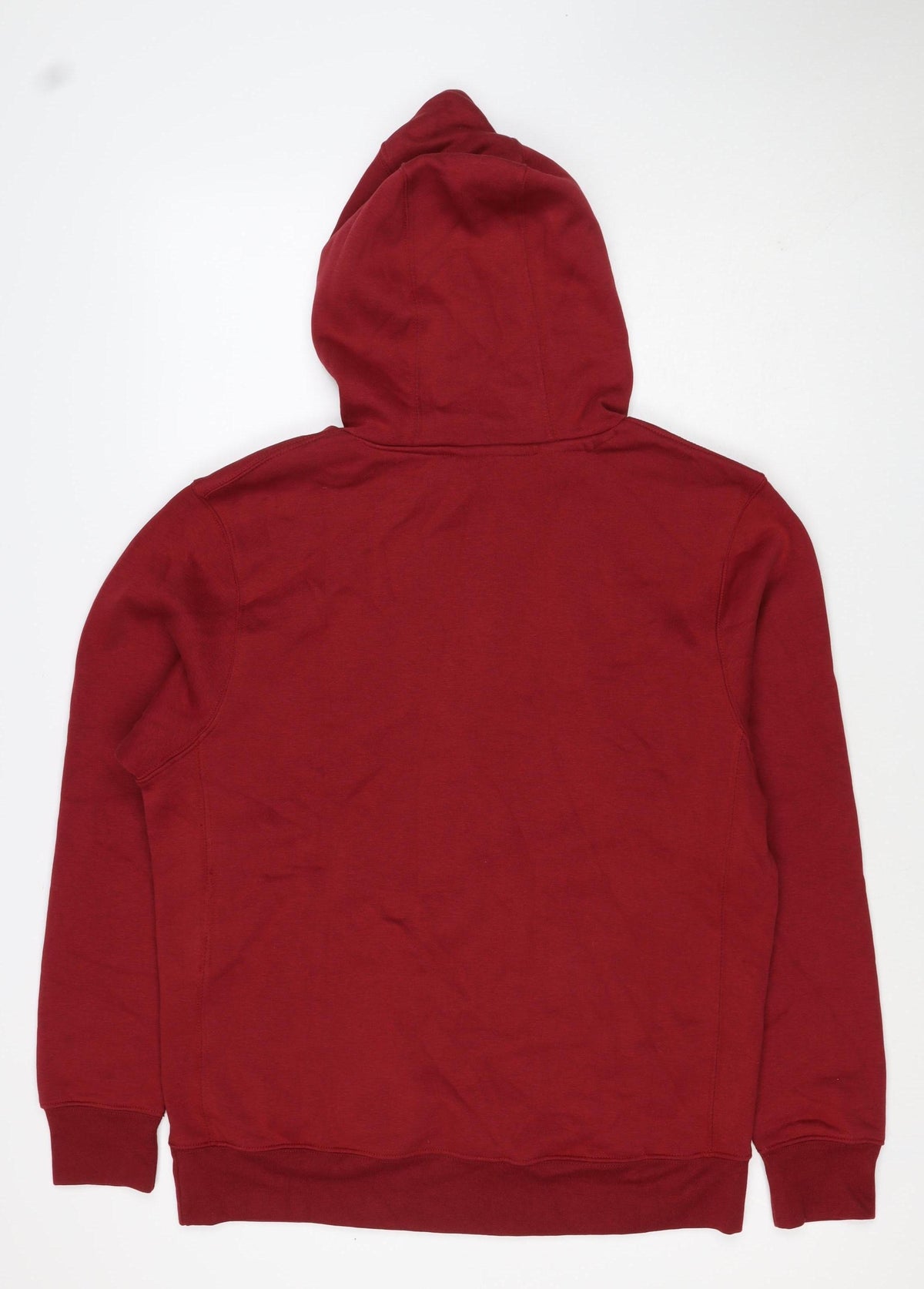Nike Men’s Red M Pullover Hoodie Embroidered Logo Kangaroo Pocket